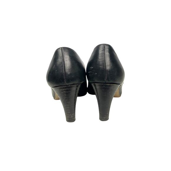 COACH 'Jayne" Italian Black Leather Pumps Buckle Detail 7B Glam Regency Y2K - Picture 4 of 8